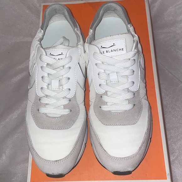 NWT VOILE BLANCHE QWARK HYPE WOMAN Suede And Technical Fabric Sneakers in White - Picture 9 of 16